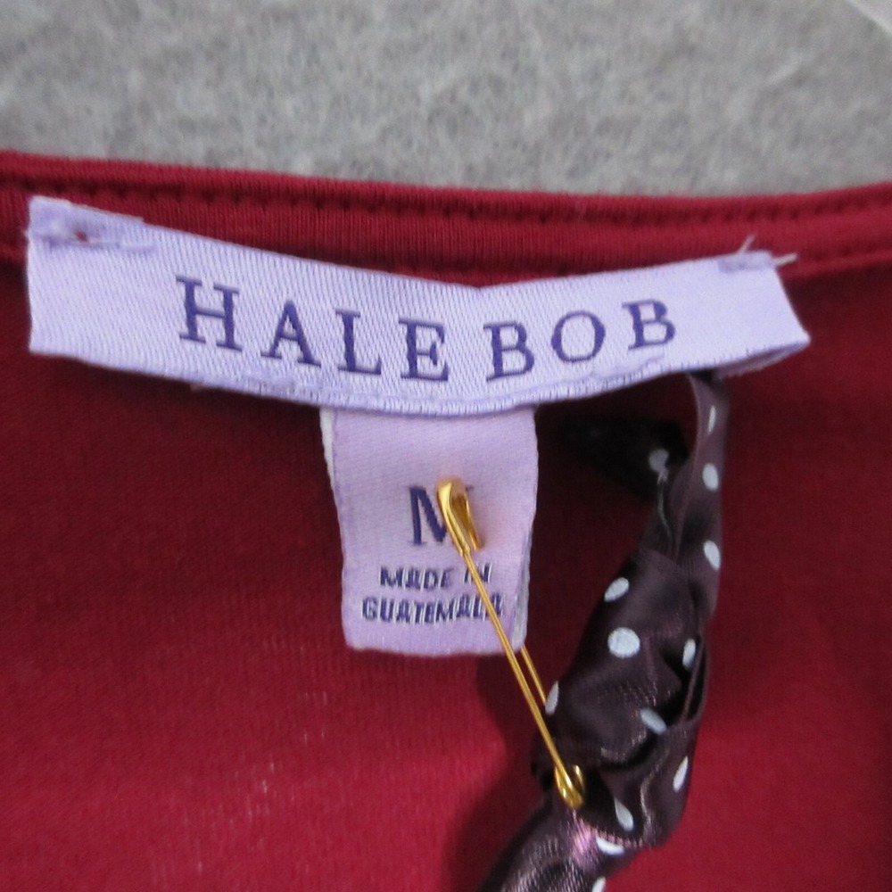 Hale Bob Robe Medium Red Bamboo Spandex Tie Waist Soft Cool Organic NWT - Picture 4 of 13